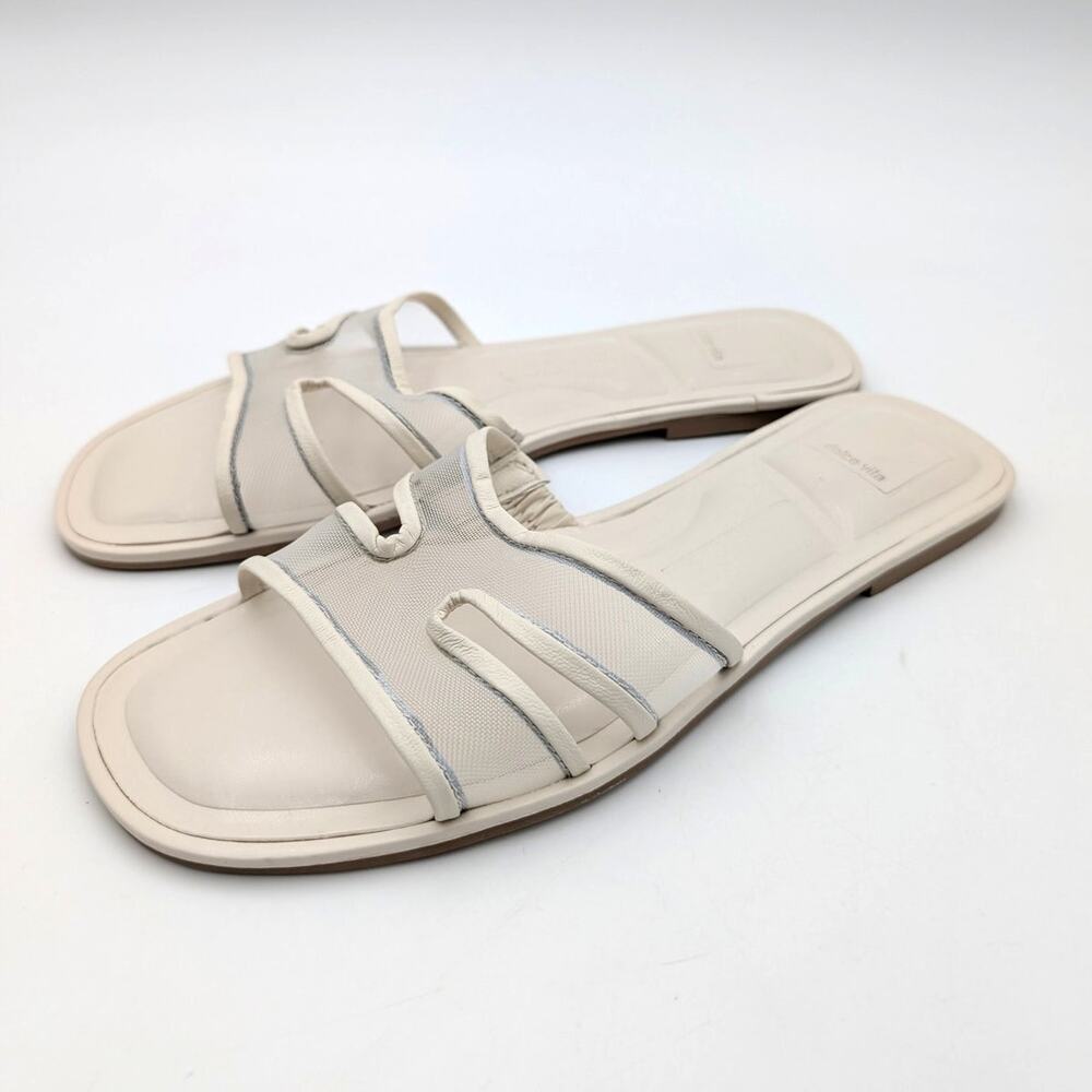 Dolce Vita Flori Sandals Open Toe Women's Off White Mesh Size US8 EU38.5